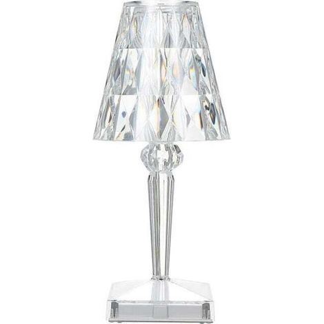 USB rechargeable 3D crystal table lamp – Touch lighting with 2 tones – Modern design for bedroom and living room (1/5)