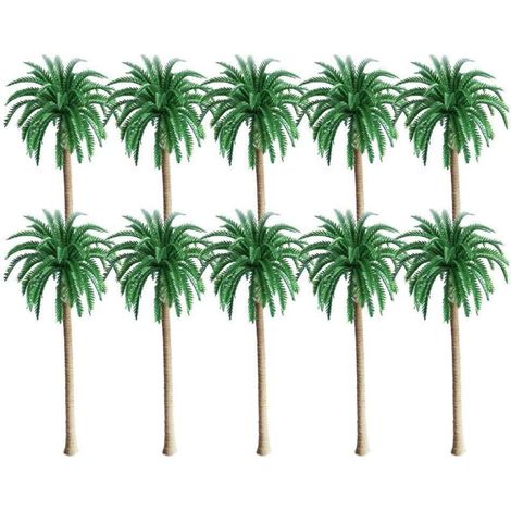 10 Pièces Modèle Cocotier Palmier Arbre du Modèle de Paysage. Un paysage verdoyant paysage modèle Palm arbres Scenery. Cocotier Palmier Miniature Plante Pots Bonsaï Artisanat Mini Paysage Paysage (1/5)