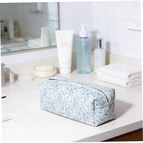 FSac de rangement matelassé portable à motifs floraux, organisateur d'accessoires de coiffure grande capacité, compatible avec fer à friser et sèche-cheveux, plusieurs motifs disponibles (1/4)