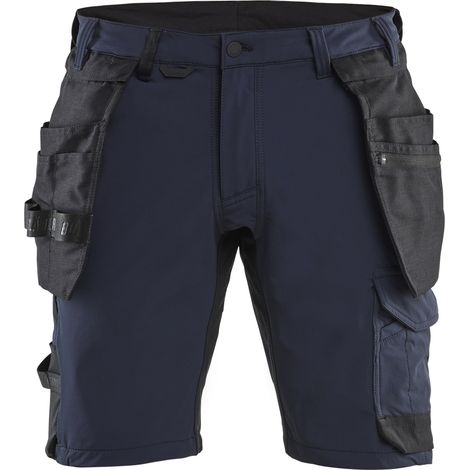 Pantalón corto de trabajo stretch 4D 1702 - Azul marino oscuro/Negro M - FR(44) - SE(C50) - Normas