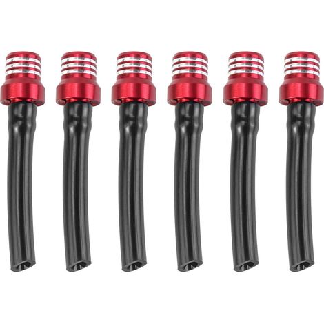 Bouchon de réservoir de Carburant Universel Tuyau , tuyau de tuyau de reniflard d'évent pour moto VTT , Rouge , 6 pièces (1/5)