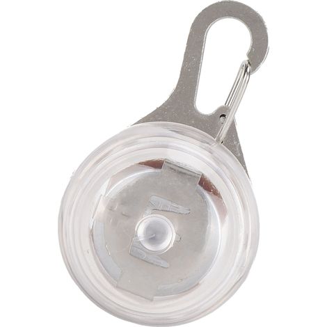 Pendentif lumineux LED pour animaux de compagnie, 3 modes d'éclairage, lumière d'avertissement de sécurité nocturne, collier à clipser (blanc transparent) (1/5)