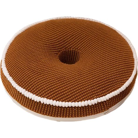 Einfaches Kissen für Sofa, Erkerfenster, Bürostuhl, Bank, weiches Kissen, rundes Kissen – kaffeefarben