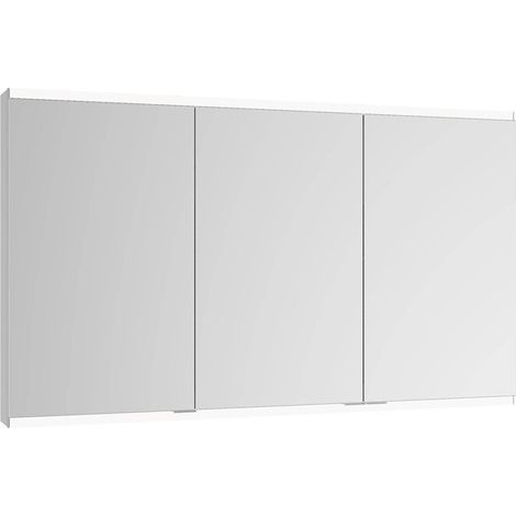 Armario con espejo Royal Modular 2.0 1100x900x120mm plateado anodizado, iluminado, extensión de pared, 2 enchufes KEUCO
