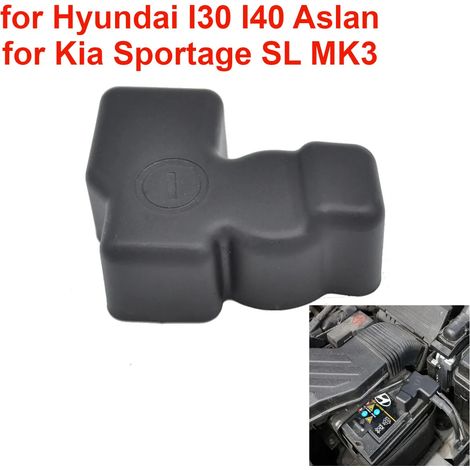 Couvercle de protection étanche pour borne négative de l'anode de batterie de voiture, compatible avec Hyundai i30, i40 et Aslan, et Kia Sportage SL MK3. (1/5)