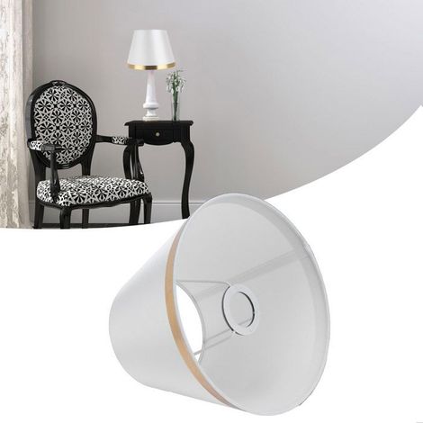 BelleRise - Abat-jour tissu – PX148 gris – Installation clip, lumière douce, style européen moderne – bureau, chambre (1/5)