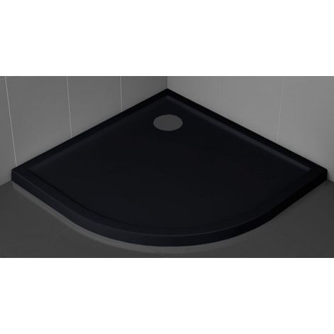 Receveur de douche ¼ de cercle NOVELLINI VICTORY noir 100x100 cm H 4,5cm (1/5)