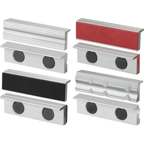 Set 8 pz copriganasce magnetiche in alluminio x morsa 100 mm Fervi 0520/100s