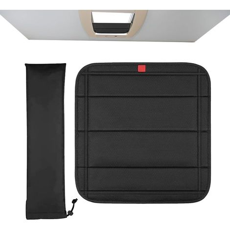 Pare- pour fenêtre de Camping-Car – 41,9 x 41,9 cm, Isolant pour Lucarne, Motif de Football Noir, Sangle Magique de qualité A, Super Colle Universelle, Convient à la Plupart des véhicu (1/5)