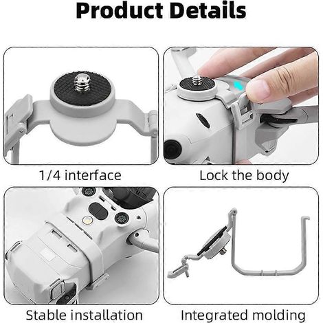 Support de montage supérieur, adaptateur pour caméra sport, base fixe pour Mini 4 Pro (pièce de rechange) (1/4)