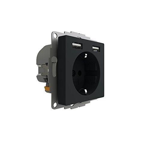 2usb 2U-449351 enchufe empotrable antracita USB
