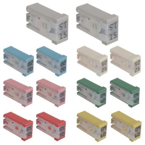 MCASE 14-teiliger Mini-Split-Sicherungssatz für Kraftfahrzeuge, 15A, 20A, 25A, 30A, 40A, 50A, 60A, 32V, MUMU