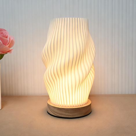Lampe de Bureau à Impression 3D Veilleuse Originale Chevet Réglage de luminosité Moderne et Simple Décoration intérieure pour Chambre Salon Fête de Noël Anniversaire