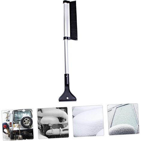 CCYKXA Telescopic Aluminum Alloy Snow Brush, Extendable Ice Scraper, Car Snow Removal Tool, Ergonomic Handle, Practical Winter Car Accessory