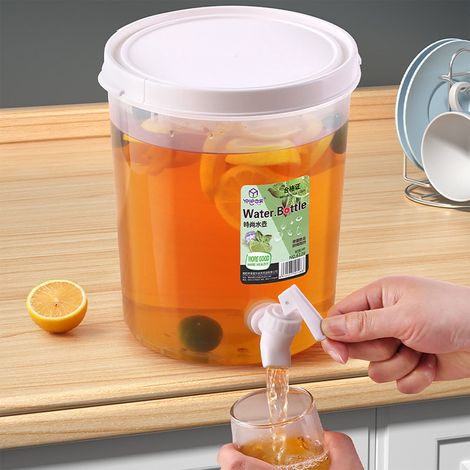 Distributeur De Boissons - Avec Robinet Et Couvercle - Réservoir Transparent Étanche Pour Jus Et Boissons Fraîches - Pour Réfrigérateur Ou Fête - 3,5 L (1/5)