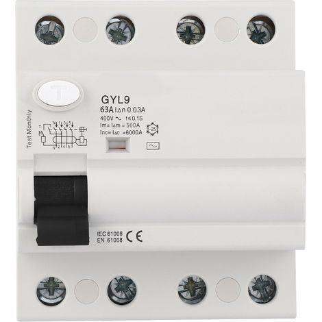 Fehlerstromschutzschalter Typ GYL9, 4-polig, 400 V AC (1/5)