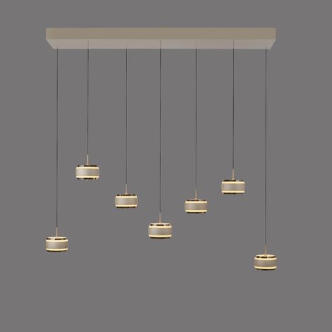 Lampe pendante de table de salle à manger de 7L Pure Falling Rings Bronce - 2505-97