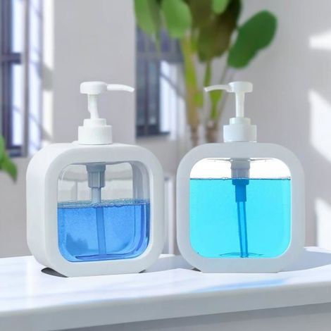 Hand and Dish Washing Kit: Pump Dispenser with Shampoo (2 Packs, 500ml Each) (1/5)