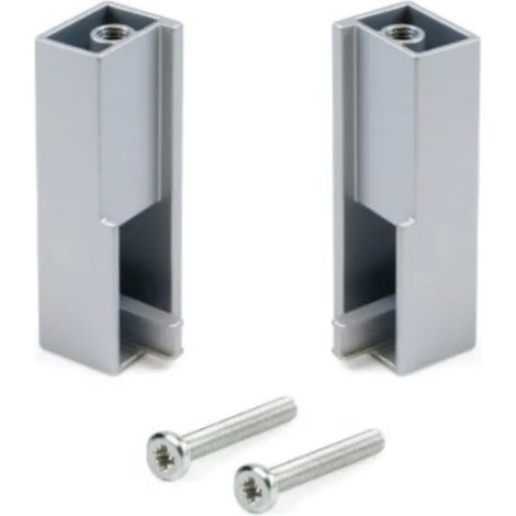 Reggitubo Emuca Set Dx+Sx Tubo Appenderia 30x15mm Argento Zama (1/3)