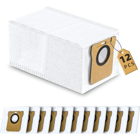 12 Stück Staubbeutel Zubehör für Dreame L10s Ultra / L10 Ultra / L20 Ultra & Xiaomi X10+ / X20+ Saugroboter, Große Kapazität 2.5L beutel Ersatzteile (1/5)
