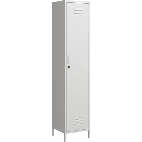 Mobiletto/scaffale in metallo e acciaio 180 x 38 x 38 cm bianco 030008913