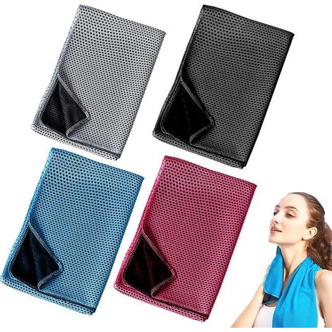 4PCS Serviette Sport, Cool Towel, Serviette de Refroidissement, Serviette rafraîchissante(30 × 100 cm) (1/4)