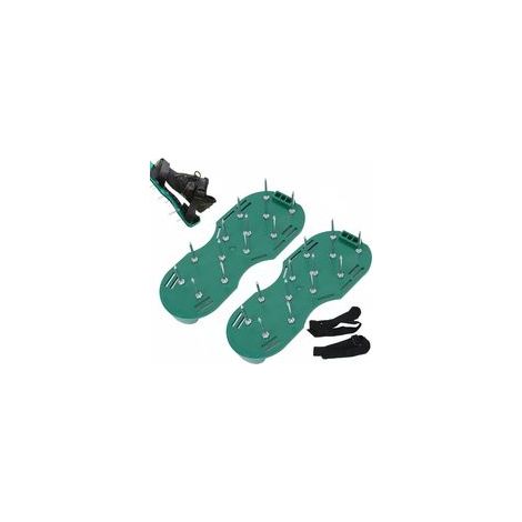 Sandales aérateur de pelouse – 26 clous en plastique ABS – Amélioration de la qualité du sol – Chaussures ajustables pour aération (1/4)