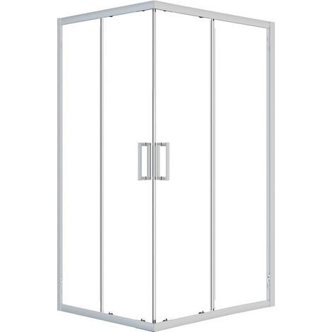 Box Doccia Rettangolare 68-80/88-100x185h 4mm Cromato - Volta
