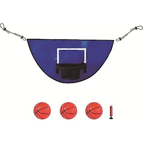 Trampolin-Basketballkorb, Mini-Trampolin-Basketballkorb mit 3 Bällen und Pumpe, abnehmbares Ersatznetz, geeignet für Indoor- und Outdoor-Sportarten - (1/5)