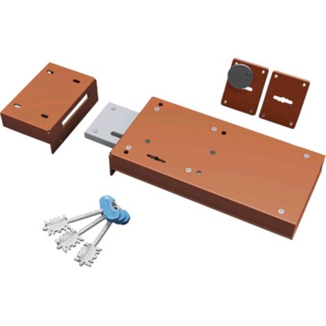 1PZ SERRATURA APPLICARE DOPPIA MAPPA 2304 - mm.50 SX (2304SMA50XXAF3)