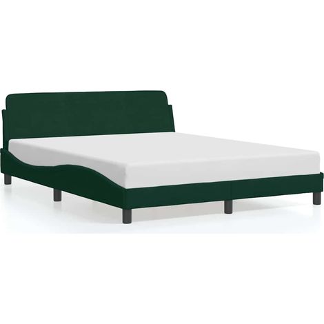 Maison Exclusive - Giroletto Dover Verde Scuro 160x200 cm in Velluto (1/5)