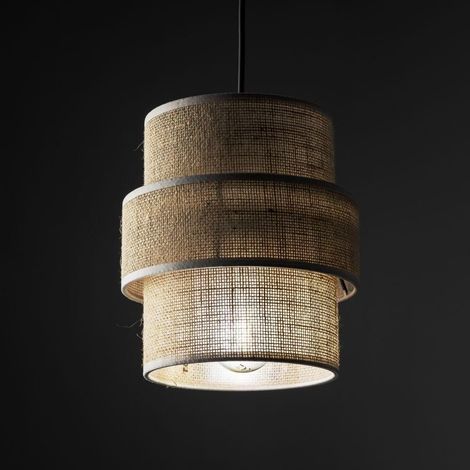 Tkkrywult CALISTO JUTA 5401 Lampe Beige und Schwarz Höhenverstellbar