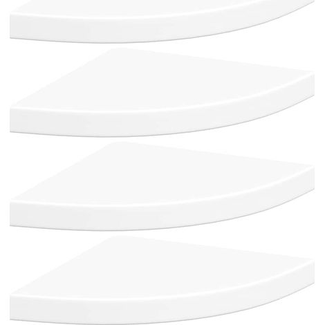 Maison Exclusive - Eck-Schweberegale 4 Stk. Weiß 35x35x3,8 cm MDF