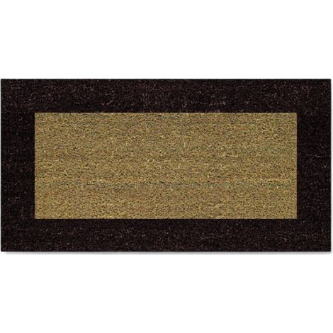 Zerbino tappeto marrone in cocco con fondo in gomma Ecoco - 50x100 cm