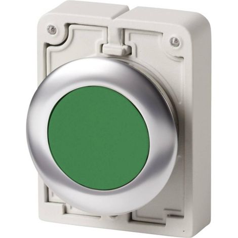 Eaton M30C-FD-G Pulsador verde cromado plano redondo