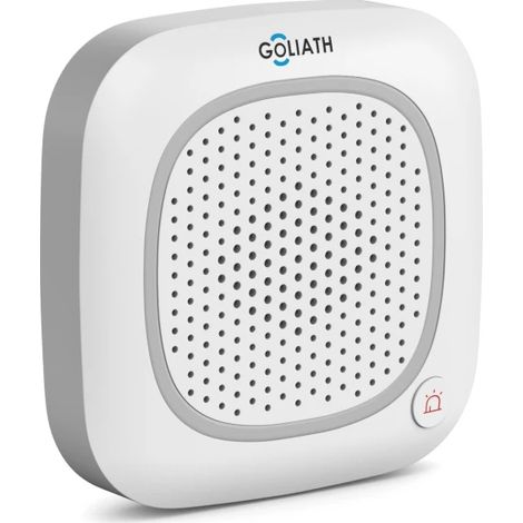GOLIATH Basic Alarm  Innnensirene mit Intercom  Sprechen + Hören  Panikknopf  GegensprechSirene