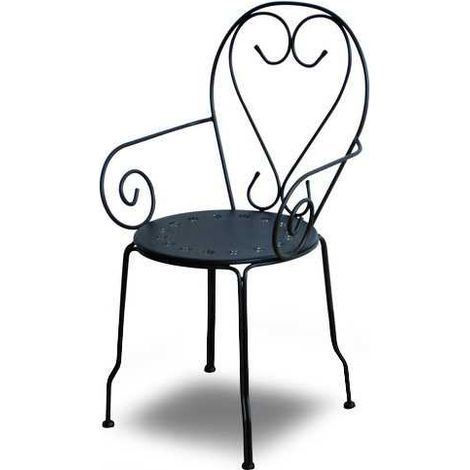 Sedia da Giardino 49x48xh90 cm in Metallo New Old Antracite (1/3)