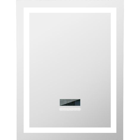 Specchio bagno dimmerabile LED con Bluetooth anti-appannamento 80x60 cm