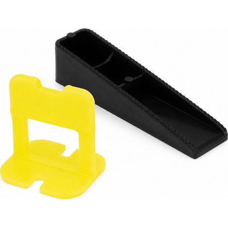 BASE LIVELLANTE CON FERITOIA PER CUNEO fuga 3,0 mm - colore giallo  - MADE IN ITALY