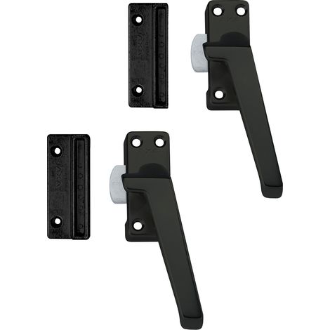 AXA Fensterverriegelung - Modell 3302 - Fenstergriff - Nicht abschließbar - Links nach außen öffnend - Aluminium Schwarz (1/5)