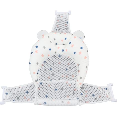 1 Coussin de bain bébé, maille sandwich, réglable et sécuritaire, pour nourrissons et nouveau-nés (1/5)