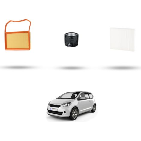Kit tagliando 3 filtri compatibile con Skoda CITIGO (NF1) 1.0 CNG 50kw dal 2012 (1/5)