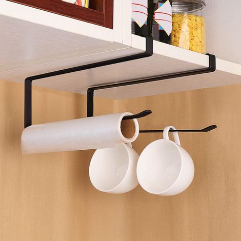 Porte-rouleau de cuisine support en acier pour placard fixation sur (1/5)