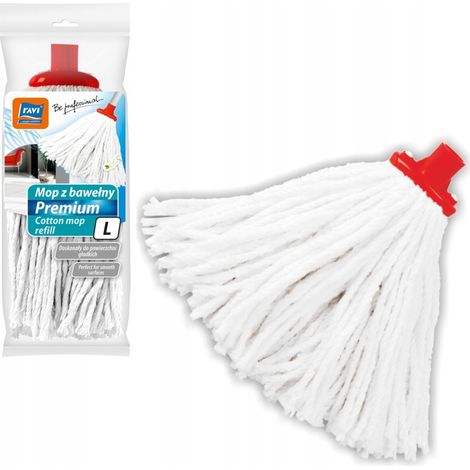 Testa di mop in cotone naturale premium taglia L