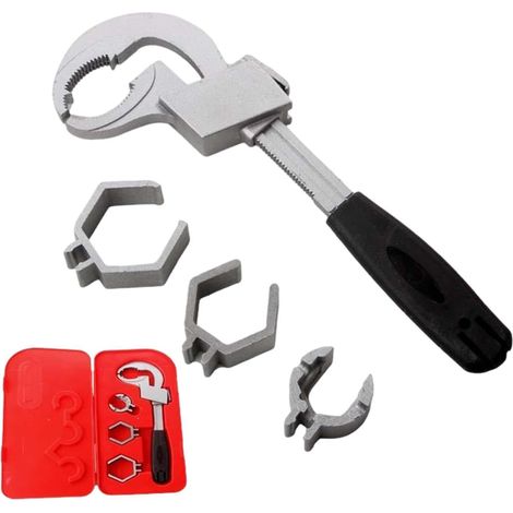 Clé à molette réglable pour espace restreint Clé pour robinetterie Outil pour robinet sous évier pour Espaces Restreints, Cuisine, Salle de Bain, Hôtel, Appartement (1/5)