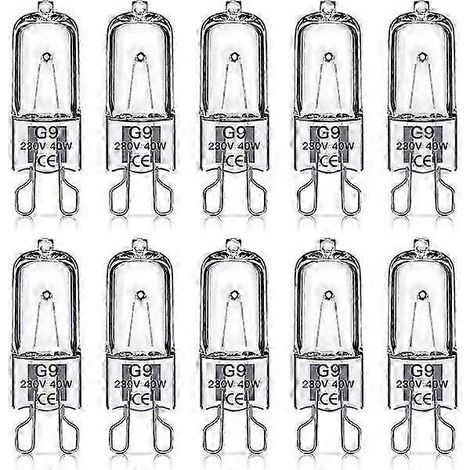 Lampes halogènes G9 220V, paquet de 10 (1/5)