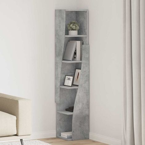 Eckschrank Beton Grau 27,5x27x140cm Holzwerkstoff (1/5)