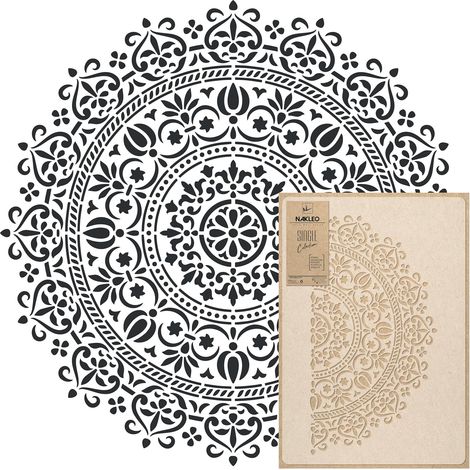 Mandala-Schablone – 1 Stück – Wiederverwendbarer Kunststoff – Durchmesser 89 cm – DIY-Wanddekoration (1/5)