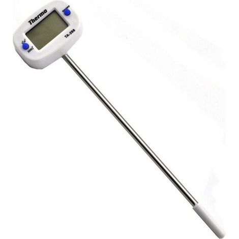 Thermomètre électronique de cuisine blanc, type sonde, thermomètre à eau, thermomètre à huile haute température, haute précision, étanche, réponse rapide (1/5)