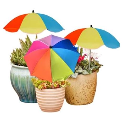 Generisch 3er-Pack Pflanzenschirme für Pflanzen im Freien – verstellbarer Gartensonnenschirm, tragbare Schattenabdeckung für Topfpflanzen und Blumen, Sonnenschutz mit UV-Schutz (1/4)